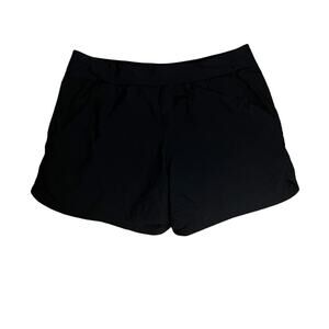 Lands End Black Comfort Swim Short 5" Inseam Womens Size 18
